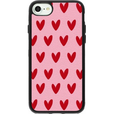 iPhone 7 / 8 / SE (2020, 2022) Case Hülle - Silikon schwarz Saint Valentines Day 26 Pattern heart