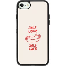 iPhone 7 / 8 / SE (2020, 2022) Case Hülle - Silikon schwarz Saint Valentines Day 26 Self love self care