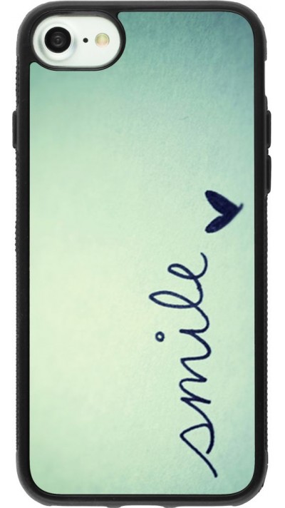 Coque iPhone 7 / 8 / SE (2020, 2022) - Silicone rigide noir Smile