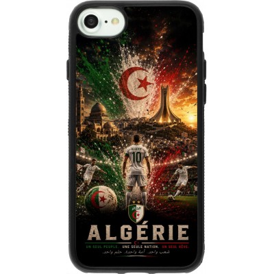 iPhone 7 / 8 / SE (2020, 2022) Case Hülle - Silikon schwarz Fussball Algerien splash 2026