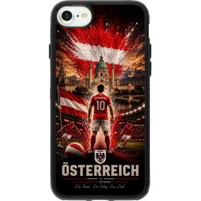 iPhone 7 / 8 / SE (2020, 2022) Case Hülle - Silikon schwarz Fussball Österreich splash 2026