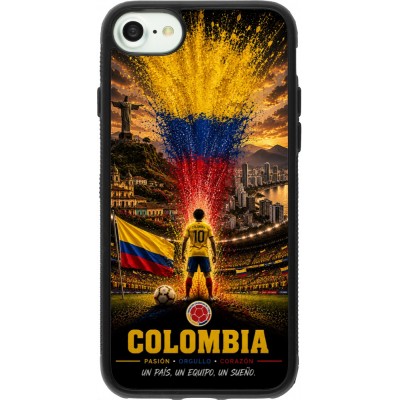 iPhone 7 / 8 / SE (2020, 2022) Case Hülle - Silikon schwarz Fussball Kolumbien splash 2026