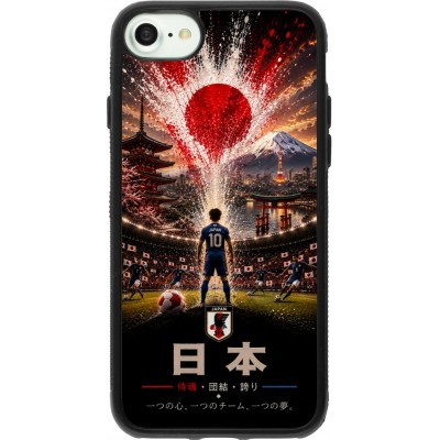 iPhone 7 / 8 / SE (2020, 2022) Case Hülle - Silikon schwarz Fussball Japan splash 2026