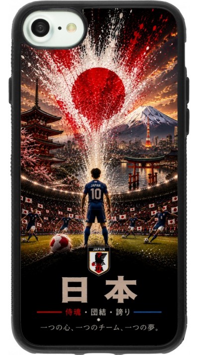 iPhone 7 / 8 / SE (2020, 2022) Case Hülle - Silikon schwarz Fussball Japan splash 2026