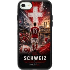 iPhone 7 / 8 / SE (2020, 2022) Case Hülle - Silikon schwarz Fussball Schweiz splash 2026