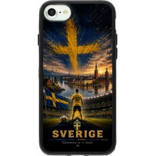 Coque iPhone 7 / 8 / SE (2020, 2022) - Silicone rigide noir Football Suède splash 2026