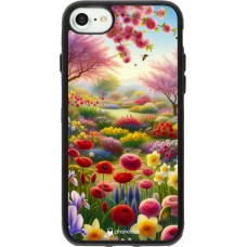 iPhone 7 / 8 / SE (2020, 2022) Case Hülle - Silikon schwarz Frühling 25 Strauß Frühling