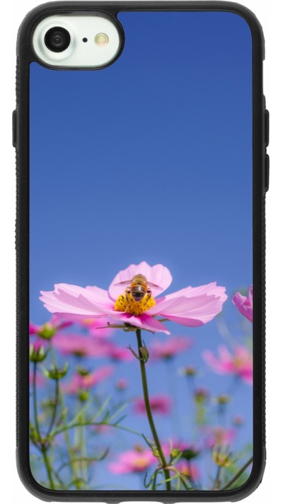 iPhone 7 / 8 / SE (2020, 2022) Case Hülle - Silikon schwarz Bee on a flower Spring 2026