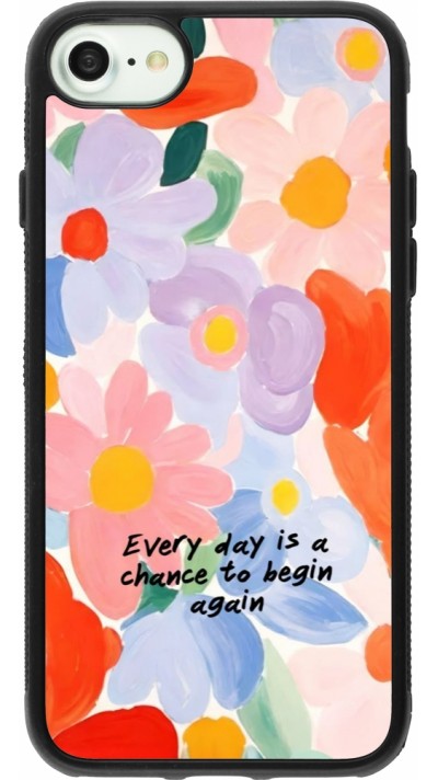 iPhone 7 / 8 / SE (2020, 2022) Case Hülle - Silikon schwarz Every day is a chance Spring 2026