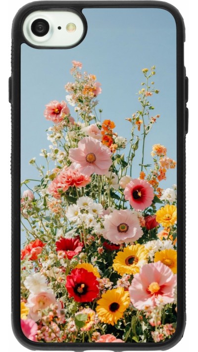 iPhone 7 / 8 / SE (2020, 2022) Case Hülle - Silikon schwarz Spring flowers Spring 2026