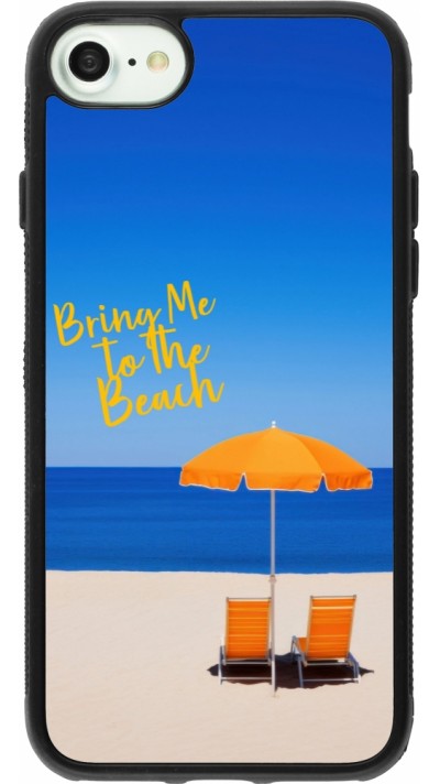 Coque iPhone 7 / 8 / SE (2020, 2022) - Silicone rigide noir Summer 2025 Bring me to the beach