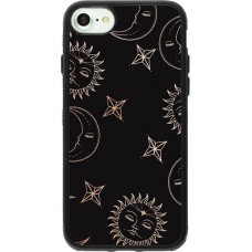 Coque iPhone 7 / 8 / SE (2020, 2022) - Silicone rigide noir Suns and Moons