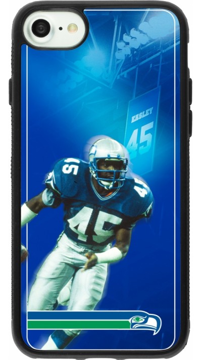 Coque iPhone 7 / 8 / SE (2020, 2022) - Silicone rigide noir Super Bowl 26 Seattle 1
