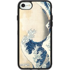 iPhone 7 / 8 / SE (2020, 2022) Case Hülle - Silikon schwarz Kunstbild - Die große Welle vor Kanagawa - Hokusai