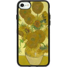 iPhone 7 / 8 / SE (2020, 2022) Case Hülle - Silikon schwarz Kunstbild - Sonnenblumen  - Van Gogh
