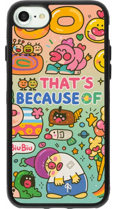 Coque iPhone 7 / 8 / SE (2020, 2022) - Silicone rigide noir Thats beacause of