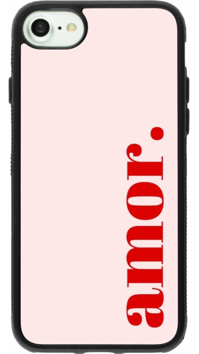 iPhone 7 / 8 / SE (2020, 2022) Case Hülle - Silikon schwarz Valentine 2024 amor