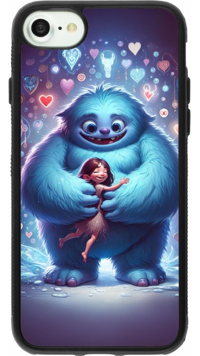 iPhone 7 / 8 / SE (2020, 2022) Case Hülle - Silikon schwarz Valentin 2024 Flauschige Liebe