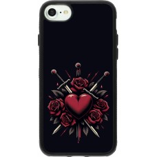 iPhone 7 / 8 / SE (2020, 2022) Case Hülle - Silikon schwarz Valentine 2024 gothic love
