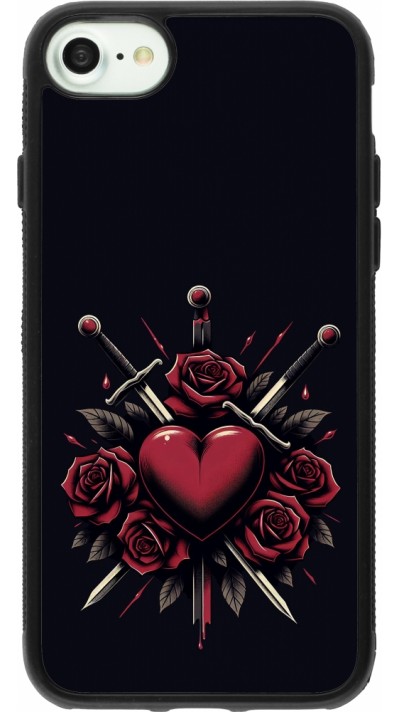 iPhone 7 / 8 / SE (2020, 2022) Case Hülle - Silikon schwarz Valentine 2024 gothic love