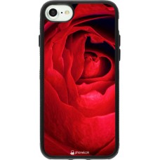 Hülle iPhone 7 / 8 / SE (2020, 2022) - Silikon schwarz Valentine 2022 Rose