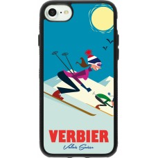 iPhone 7 / 8 / SE (2020, 2022) Case Hülle - Silikon schwarz Verbier Ski Downhill