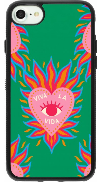 Coque iPhone 7 / 8 / SE (2020, 2022) - Silicone rigide noir Viva la vida 2026