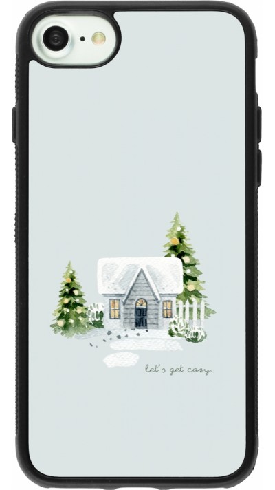 iPhone 7 / 8 / SE (2020, 2022) Case Hülle - Silikon schwarz Winter 25 Cosy House