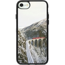 Coque iPhone 7 / 8 / SE (2020, 2022) - Silicone rigide noir Winter 25 Winter polar express