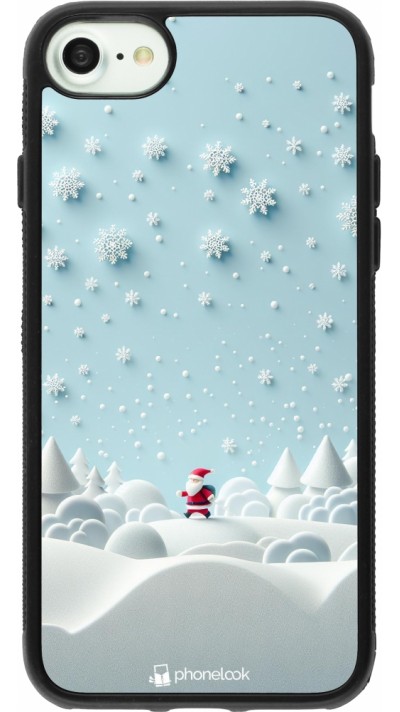 iPhone 7 / 8 / SE (2020, 2022) Case Hülle - Silikon schwarz Weihnachten 2023 Kleiner Vater Schneeflocke