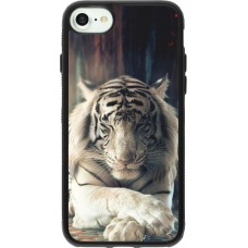 Coque iPhone 7 / 8 / SE (2020, 2022) - Silicone rigide noir Zen Tiger