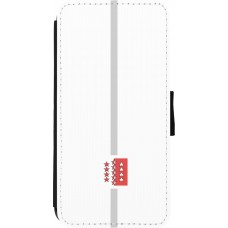 iPhone 7 / 8 / SE (2020, 2022) Case Hülle - Wallet schwarz Kanton VS weiss