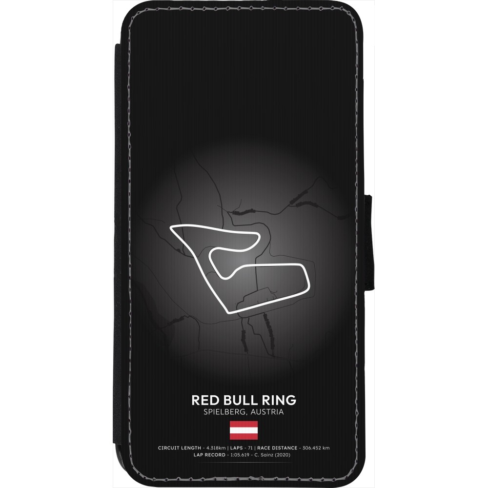 iPhone 7 / 8 / SE (2020, 2022) Case Hülle - Wallet schwarz F1 Track 2025 Austria