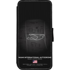 iPhone 7 / 8 / SE (2020, 2022) Case Hülle - Wallet schwarz F1 Track 2025 Miami