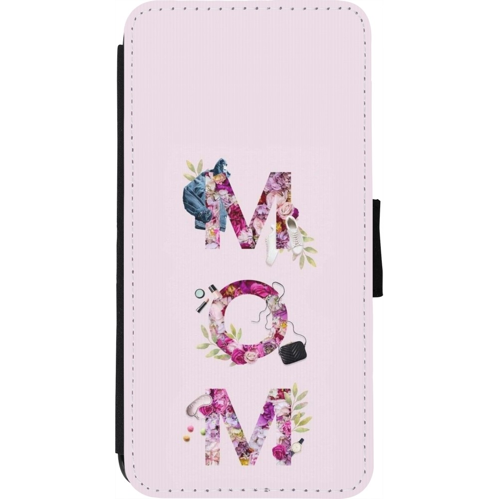 iPhone 7 / 8 / SE (2020, 2022) Case Hülle - Wallet schwarz Mom 2024 girly mom