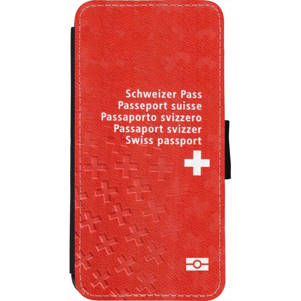 Coque iPhone 7 / 8 / SE (2020, 2022) - Wallet noir Swiss Passport