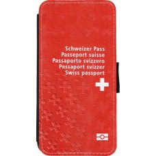 Coque iPhone 7 / 8 / SE (2020, 2022) - Wallet noir Swiss Passport