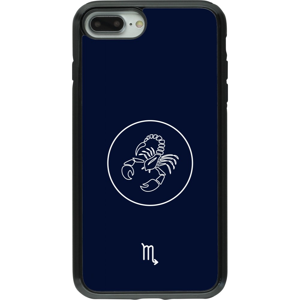 Coque iPhone 7 Plus / 8 Plus - Hybrid Armor noir Astrologie Scorpion