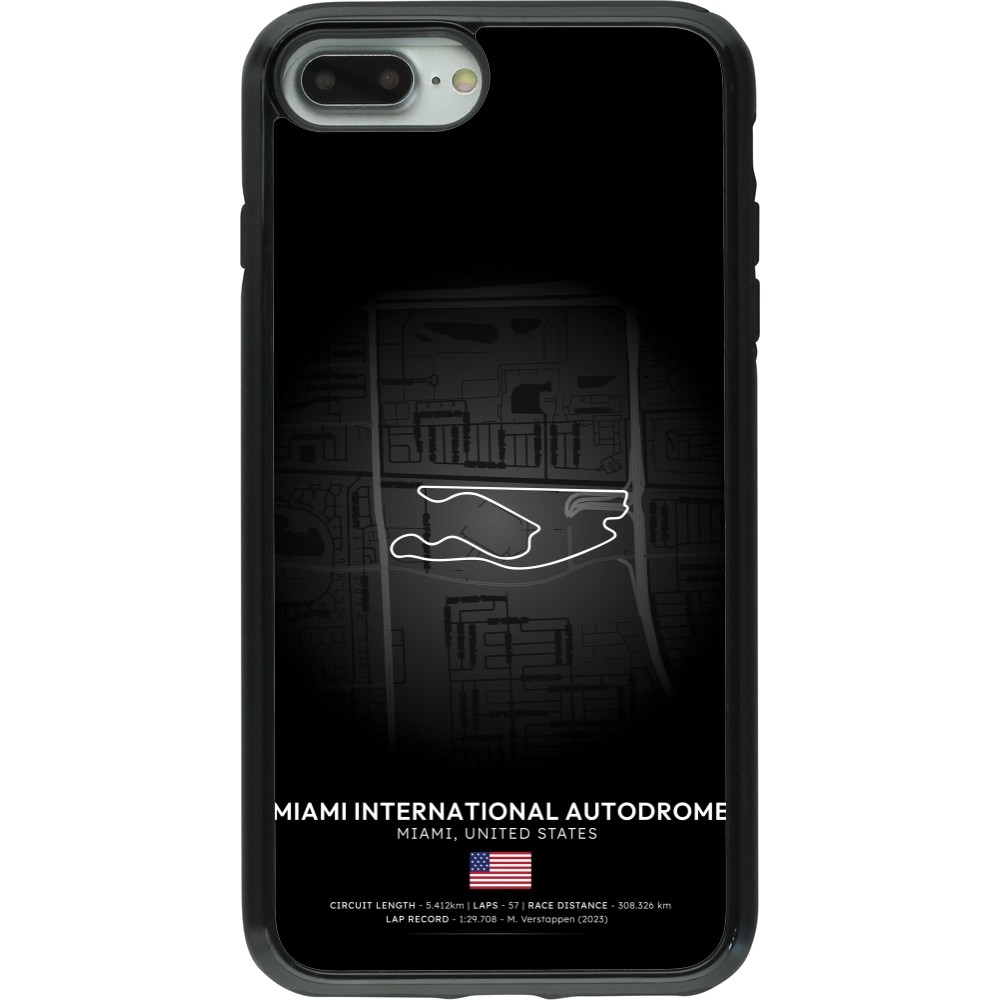 Coque iPhone 7 Plus / 8 Plus - Hybrid Armor noir F1 Track 2025 Miami
