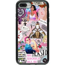 Coque iPhone 7 Plus / 8 Plus - Hybrid Armor noir Girl Power Collage
