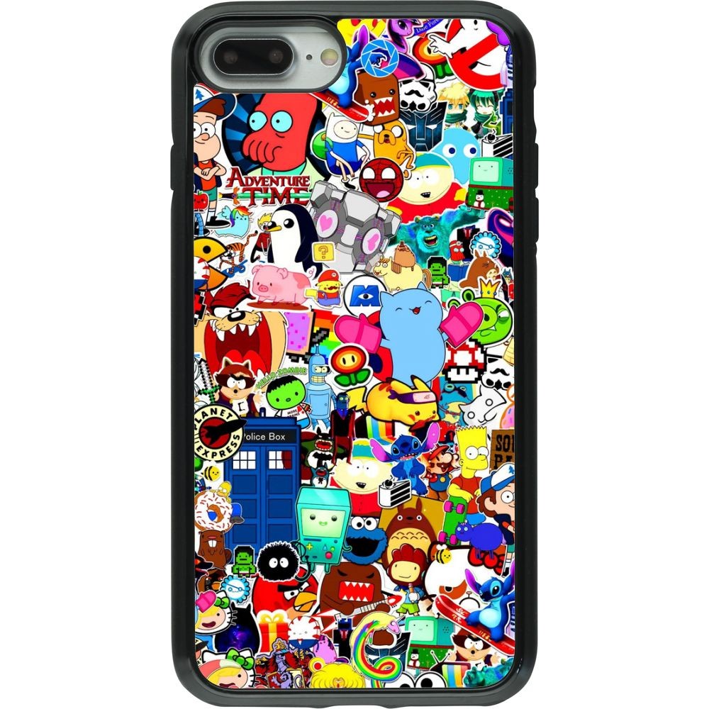 Hülle iPhone 7 Plus / 8 Plus - Hybrid Armor schwarz Mixed cartoons