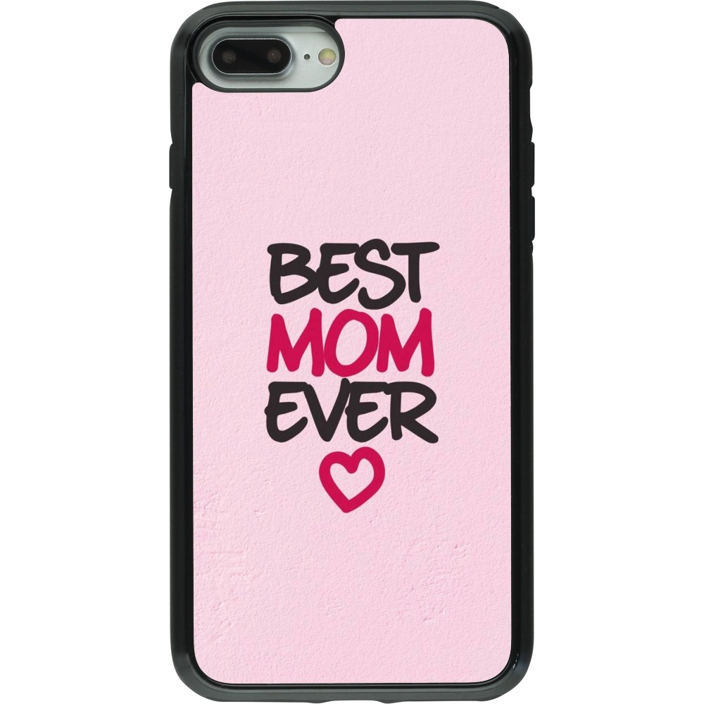 iPhone 7 Plus / 8 Plus Case Hülle - Hybrid Armor schwarz Mom 2023 best Mom ever pink