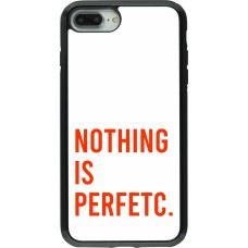 iPhone 7 Plus / 8 Plus Case Hülle - Hybrid Armor schwarz Nothing is Perfetc