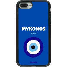 iPhone 7 Plus / 8 Plus Case Hülle - Hybrid Armor schwarz Pop Summer Destination Mykonos