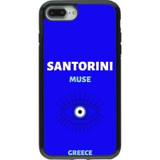 iPhone 7 Plus / 8 Plus Case Hülle - Hybrid Armor schwarz Pop Summer Destination Santorini