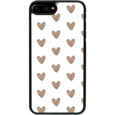 iPhone 7 Plus / 8 Plus Case Hülle - Autumn 2024 brown hearts
