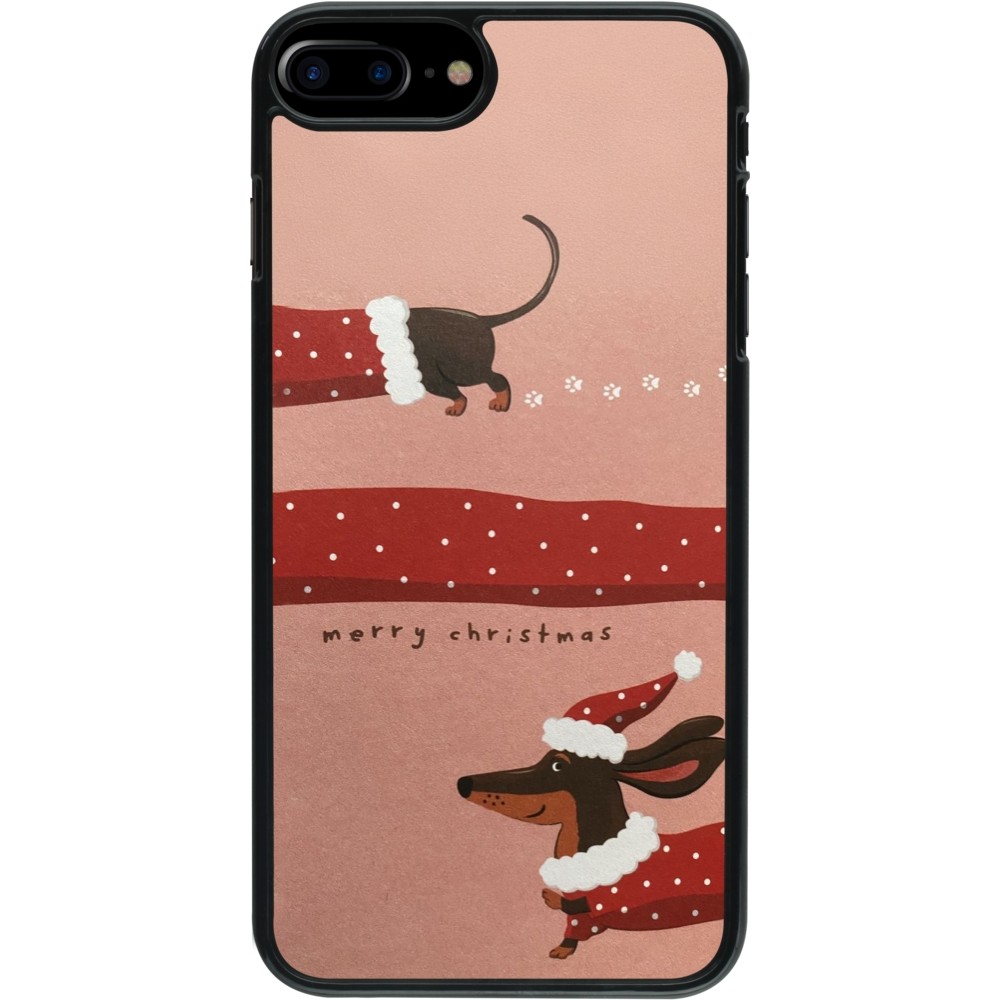 Coque iPhone 7 Plus / 8 Plus - Christmas 25 Teckel Merry Xmas