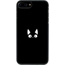 Coque iPhone 7 Plus / 8 Plus - Funny cat on black