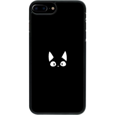Hülle iPhone 7 Plus / 8 Plus - Funny cat on black
