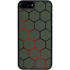 Hülle iPhone 7 Plus / 8 Plus - Geometric Line red